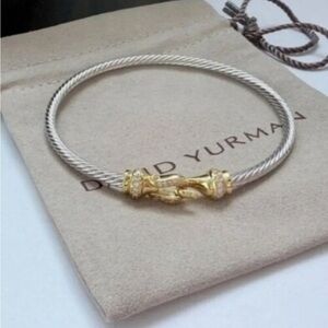 David Yurman Silver And Gold Cable Bracelet
